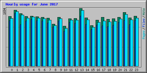 Hourly usage for June 2017