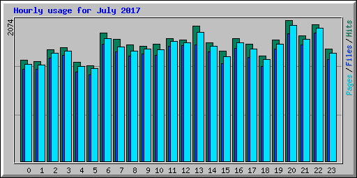 Hourly usage for July 2017